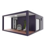 One Bedroom Living Veranda Holiday Villa Flat Pack Container House Luxury Prefab Container House for sale