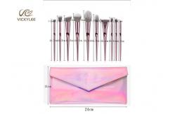China Soft Touch Electroplating 18.8CM 10 Piece Brush Set supplier
