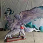 Weather Resistance Amusement Park Animatronics  Chinese Ancient Animals Baize
