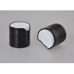 24mm Disc Top Cap , Black Plastic Bottle Caps Outer Aluminum Cover for sale