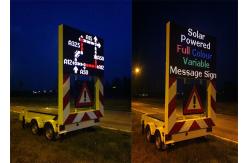 China EN12966 Mobile LED Displays , Colour Variable Message Signs Trailer Mounted supplier
