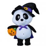 Panda Design Animated Plush Christmas Toys Lightweight With black Cap for sale