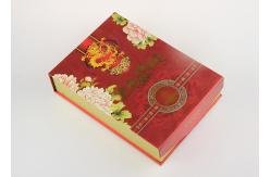 China Customized Red Recycled Paper Gift Boxes , Eco - Friendly Tea Packaging Box supplier
