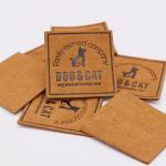 China Custom Embossed Genuine Leather Patch With Logo Personalized Leather Labels For Clothing & Accessories factory