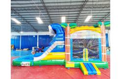 China OEM Inflatable Bounce House Slide Combo Palm Tree Bouncy Castle supplier