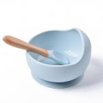 Blue Microwave Silicone Feeding Bowl Durable Weaning Suction Bowls for sale