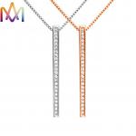 Nickel Free SS304 Cuboid Bar Necklace Engraved for sale