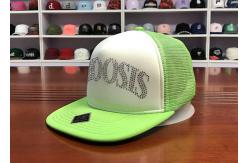 China 5 Panels Rhinestone Multi Spandex Fabric Trucker Mesh Cap supplier
