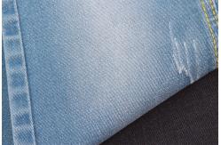 China 9.2oz Cotton Polyester Spandex Denim Fabric Recycled Yarn Dark Blue Sanforizing supplier