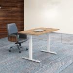 Melamine Height Adjustable Standing Desk Wooden With PVC Edging for sale