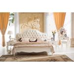 Rococo furniture, solid wood double bed 8009 for sale
