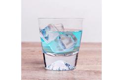 China Transparent Hand Blown Rocks Glass , Regular Shape Snow Fuji Mountain Cup supplier