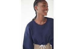 China Fall Drawstring Hem Cropped Sweatshirt supplier