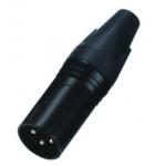 Professional 3 Pin Male / Female XLR Connector Plug With Nickel Plate for sale