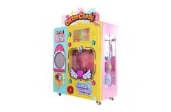 China Marshmallow Floss Cotton Candy Vending Machine Coin Pusher 220V supplier