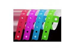 China Custom Event PVC Wristbands Silk Screen Printing Waterproof Security supplier