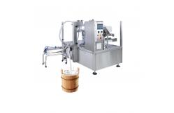 China Fully Automatic Liquid Packing Machine Rotary Dairy Sauce Viscous Liquid supplier