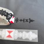 3D Raised Custom Flocking Logo Heat Transfer For Clothing