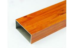 China Square Wood Finished Aluminum Door Frame Profile For Construction Material supplier