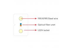 China LSZH Outer Protection GJXFH FTTH Drop Cable with Parallel Metal Reinforcements supplier
