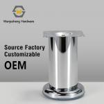 Heavy Duty Modern Metal Furniture Legs & Hardware Accessories for Sofa Dining Table Cabinet-Chromed Round Design for sale