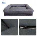 Memory Foam Dog Bolster Bed Base Orthopedic Machine Removable Cover