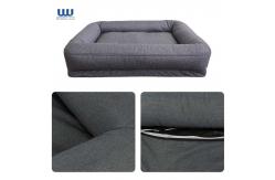 China Memory Foam Dog Bolster Bed Base Orthopedic Machine Removable Cover supplier