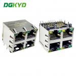 RJ45 Socket Multi Port Connector Stacked 2X2 Interface DGKYD59212288DB2A1DY1C022 for sale