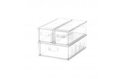 China Thick 0.5mm Clear Bathroom Storage Containers Plastic Drawer Organizer supplier