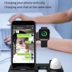 3 In 1 15W Qi Fast Wireless Charger With LED Small Night Light