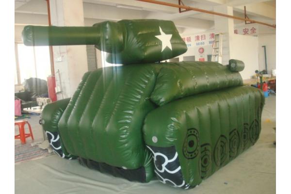 hot selling inflatable giant green tank for advertising