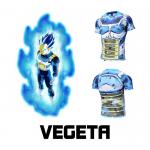 Cosplay Vegeta Cartoon T Shirt / Casual Anime Game Men Workout Tops for sale