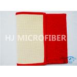 Red Fluffy Eco-Friendly Microfiber Mat Highly Absorbent With Interior Foam