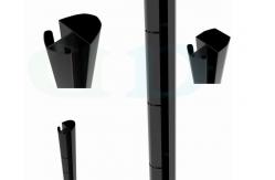 China 8 Foot Privacy Curved Metal Fence 2.43m Panel Height 3d supplier