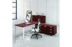 China 1.6M Red Executive Office Table Metal Frame Executive Manager Desk supplier