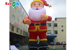 China Large LED Inflatable Holiday Decorations 10m Santa Claus Blowups supplier