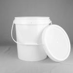 Round BPA Free Food Safe 4 Gallon Plastic Bucket  With Plastic Handle for sale