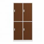 Office 4 Door Storage Locker Lockable Metal Cabinet With Keys