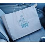 Recyclable Brown Paper Shopping Bag Custom Printed With Reusable Handles