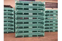 China Fork Access 50*100mm Mesh 6.0mm Wire Metal Pallet Cages supplier