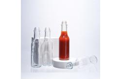 China Empty  Hot Sauce Glass Bottle For Salad Sauce Ketchup Bottle With Lids supplier