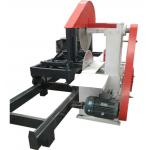 Double blades log sawing machine , electric table saw, Circular Blade Sawmill with carriage for sale