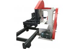 China Double blades log sawing machine , electric table saw, Circular Blade Sawmill with carriage supplier