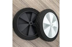 China PVC  8 Inch Hard Rubber Wheels 20cm Folding Cart Solid Trolley Wheels supplier