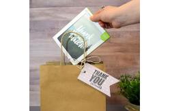 China Eco Friendly 80% PCW 8x4x10 Kraft Paper Bag supplier