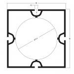 M1034  Plastic Cap for 80*80MM Maxima System,  exhibition equipment Chinese supllier