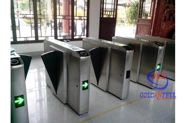 Automatic Pedestrian Speed Gate Double Swing Flap Barrier Gate For Metro Station