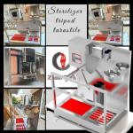 Stainless Steel Tripod Turnstile with Hand Sanitizer Dispenser