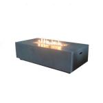 Factory price black real flame LPG NPG outdoor see through gas fireplace for sale