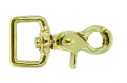 China Pet harness solid brass snap hooks with swivel eye and quick release snap supplier